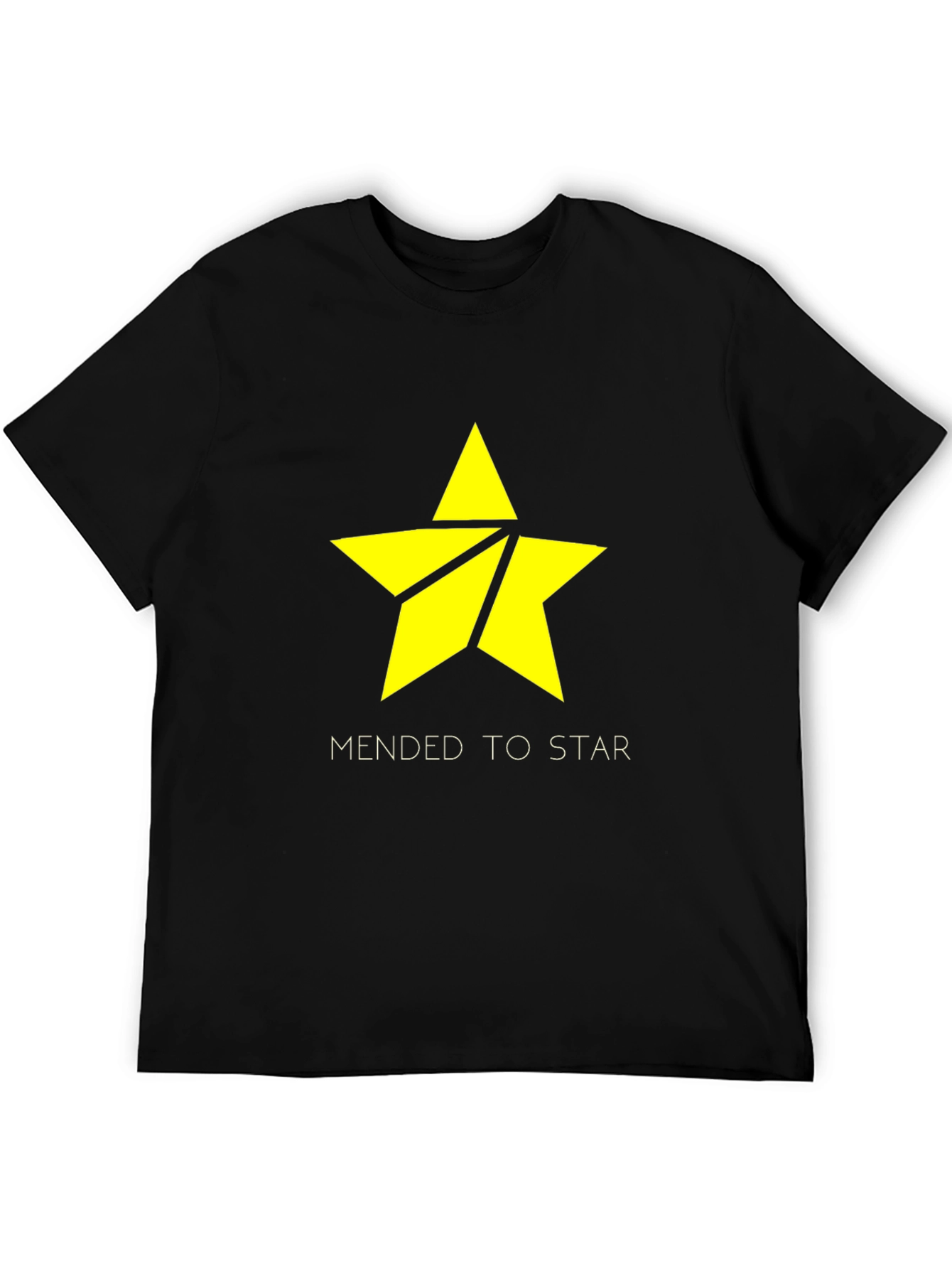 Mended to Star Black Graphic Tee