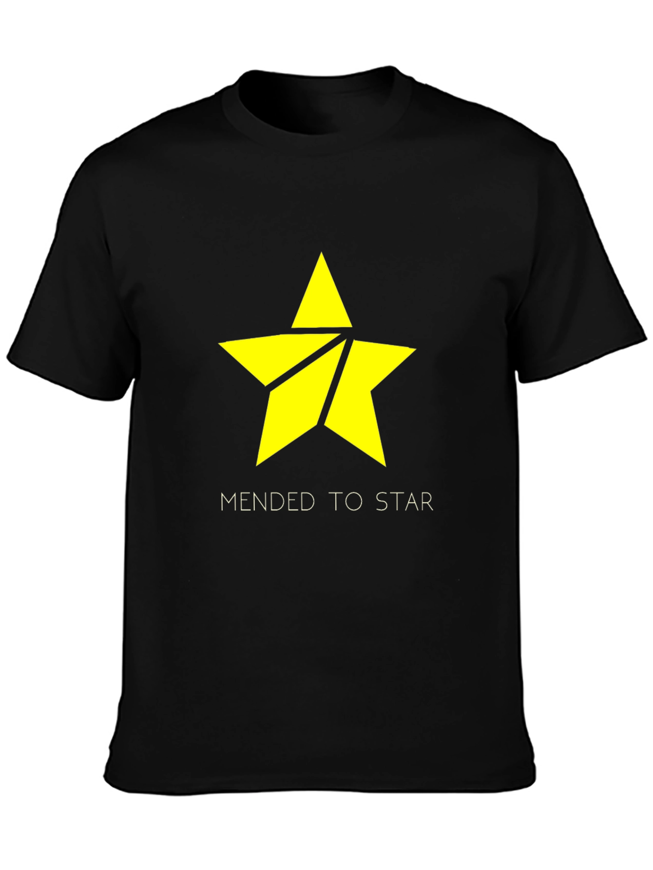 Mended to Star Black Graphic Tee