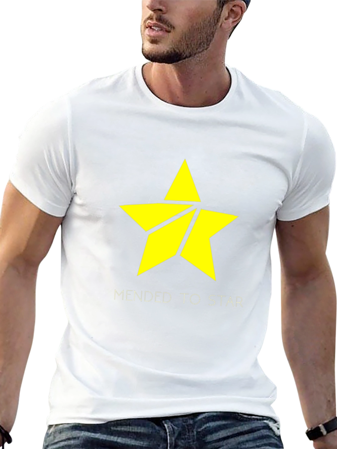 Mended to Star Black Graphic Tee