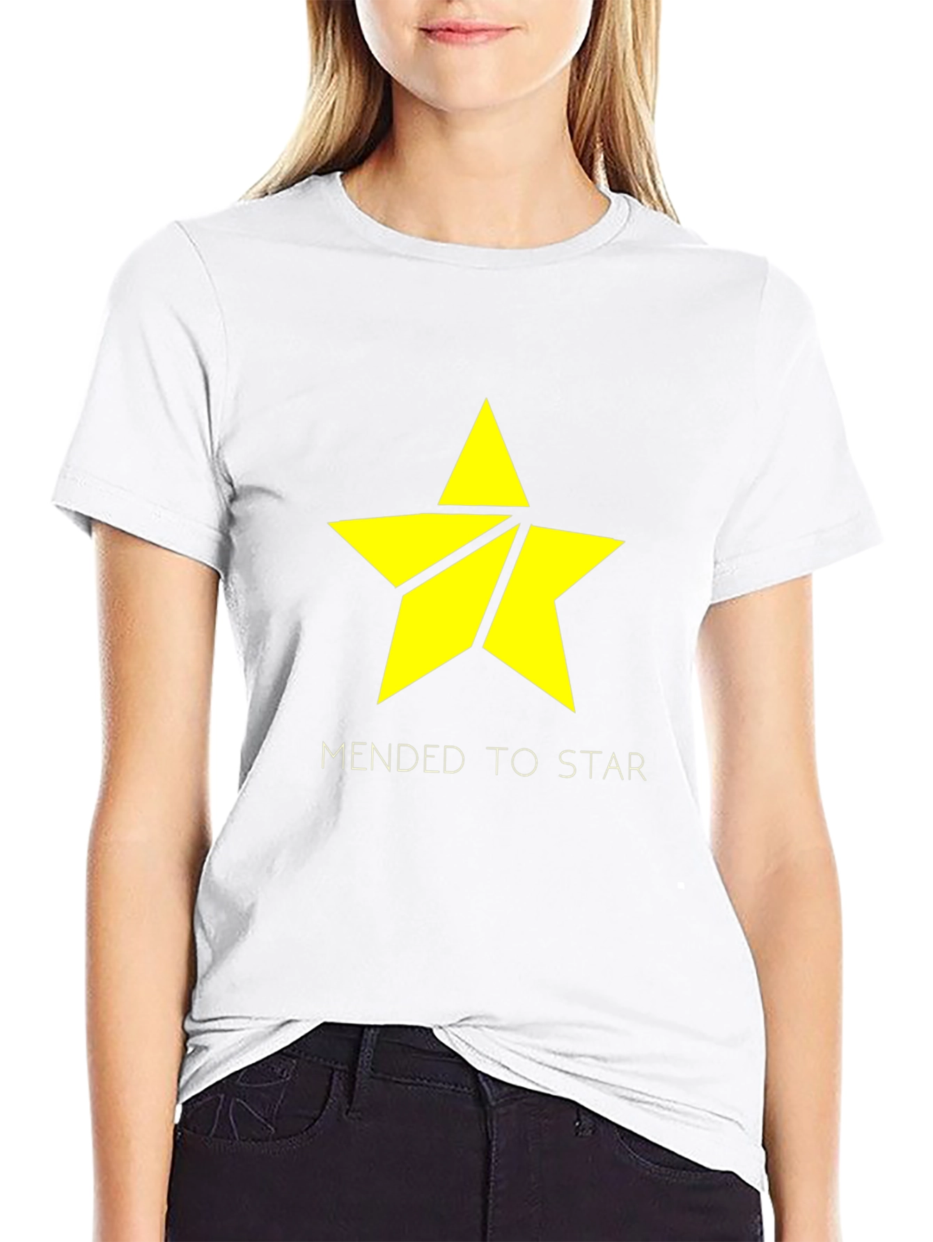 Mended to Star Black Graphic Tee