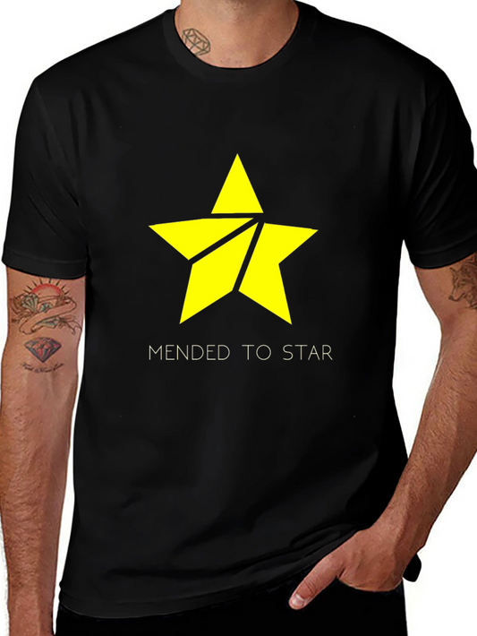 Mended to Star Black Graphic Tee