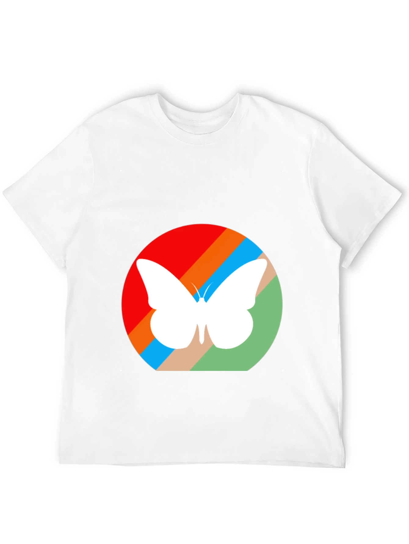 Butterfly Silhouette Graphic Tee - Black