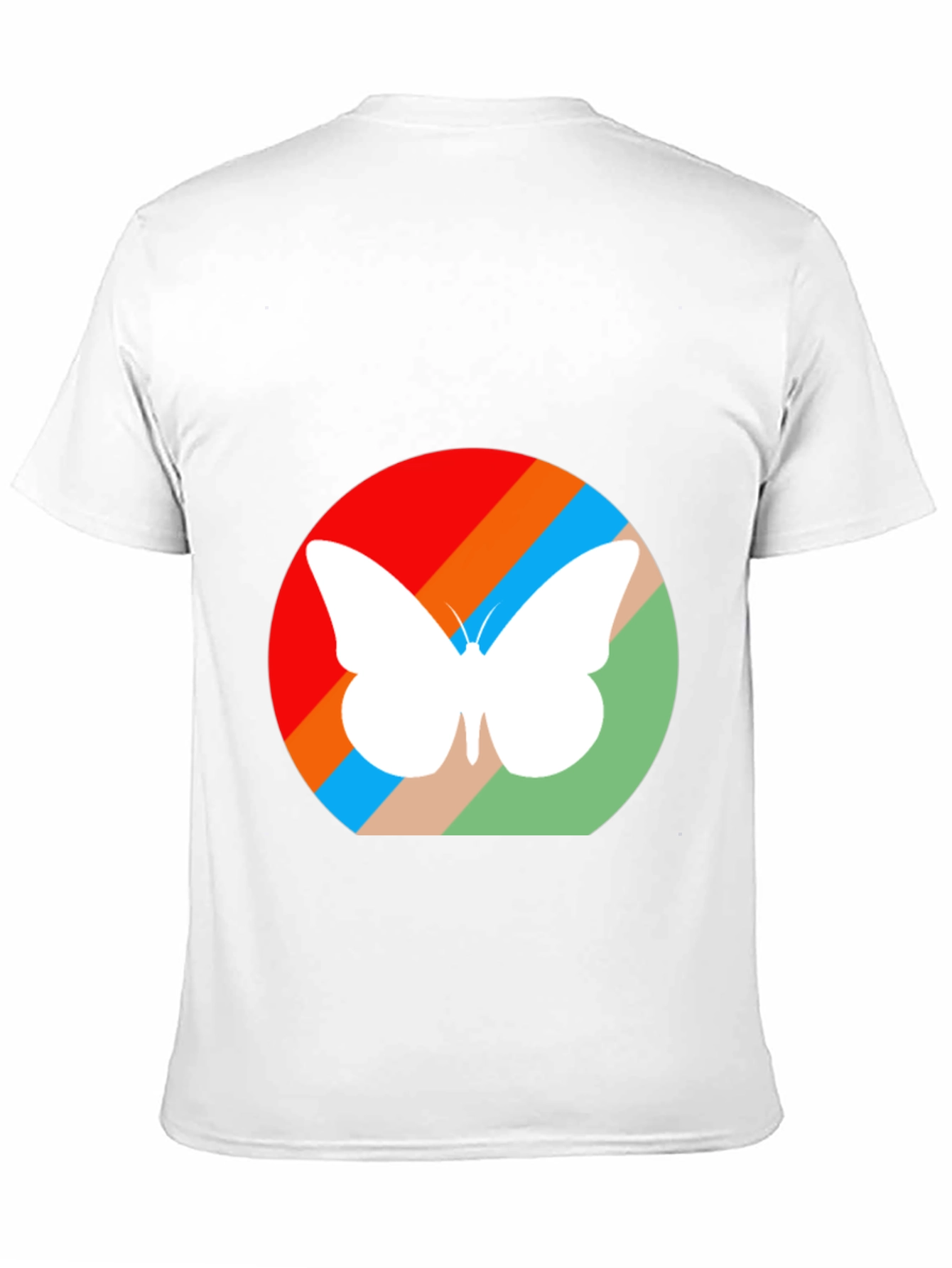 Butterfly Silhouette Graphic Tee - Black