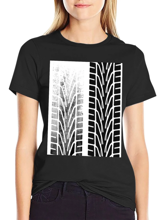 Tire Track Graphic Tee - Motorsport Style