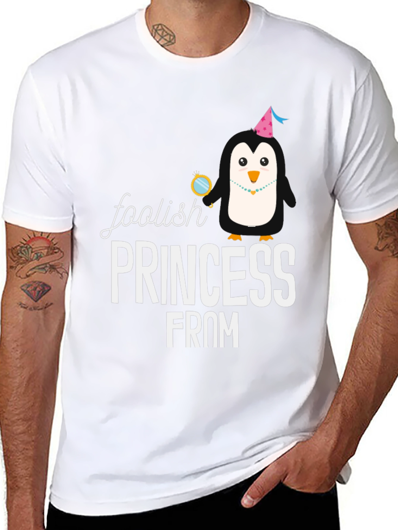Foolish Princess Penguin T-Shirt