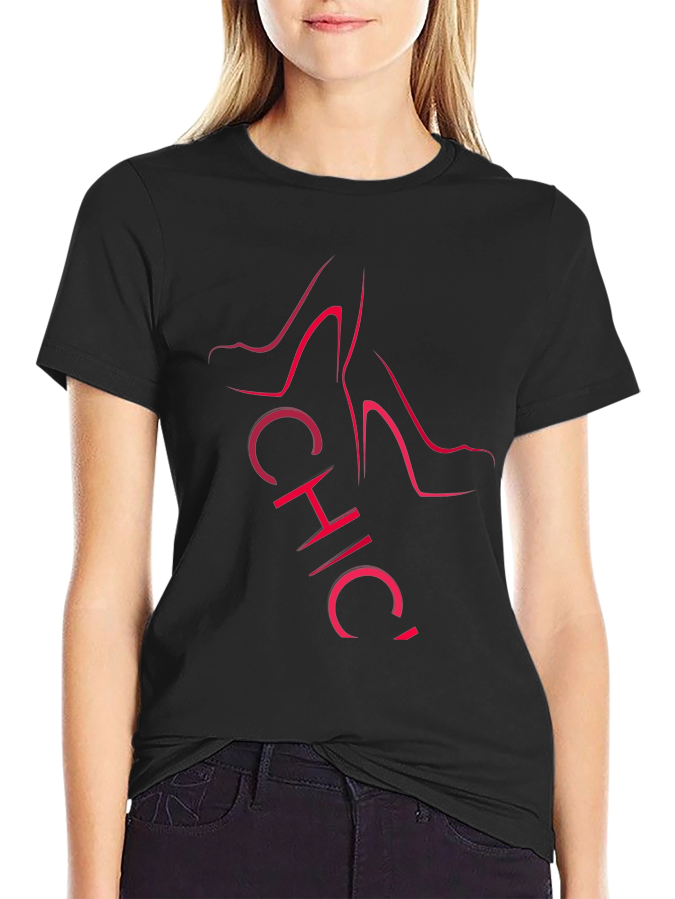 Chic Heels Graphic T-Shirt - Stylish Fashion Tee