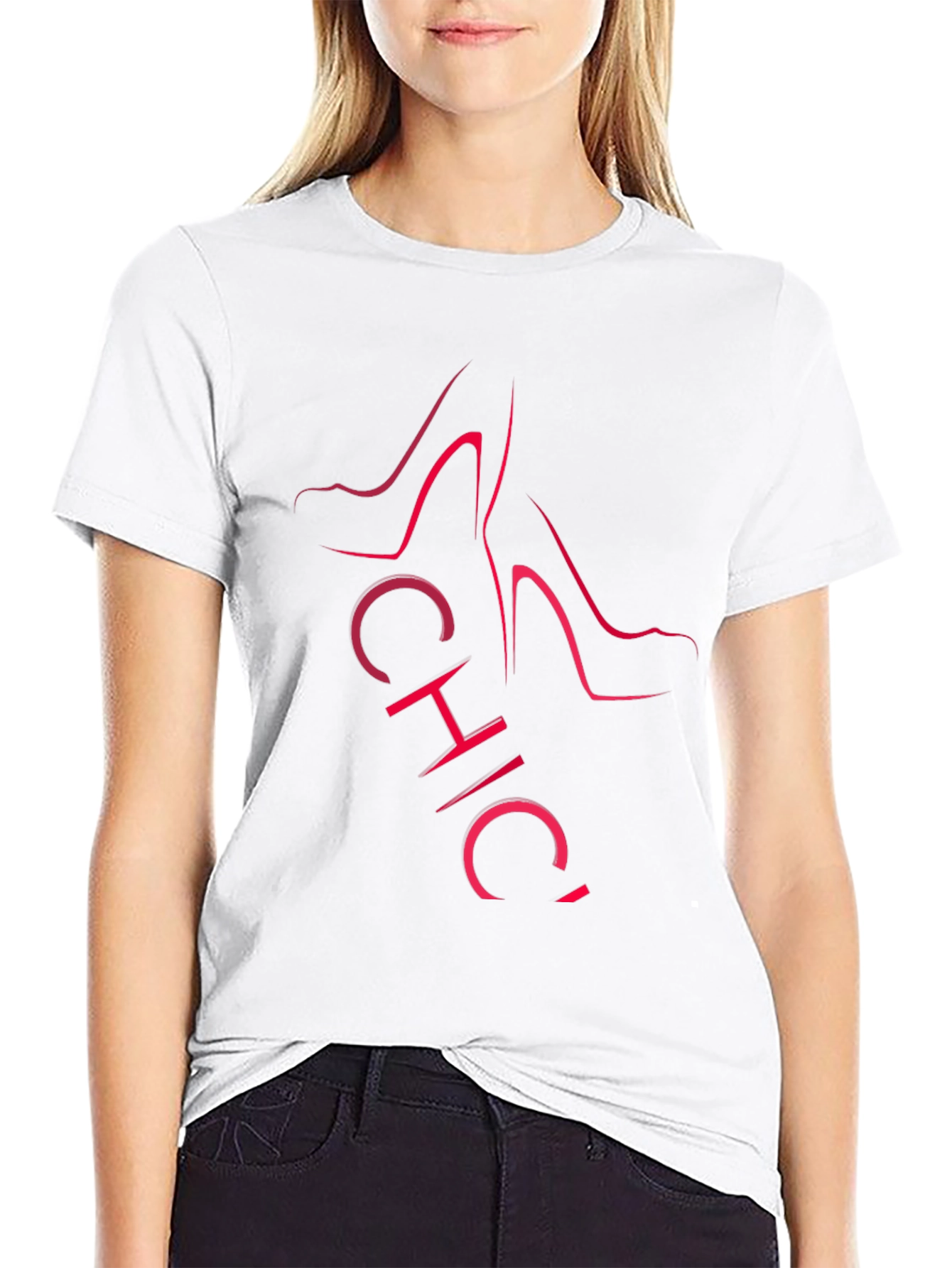 Chic Heels Graphic T-Shirt - Stylish Fashion Tee