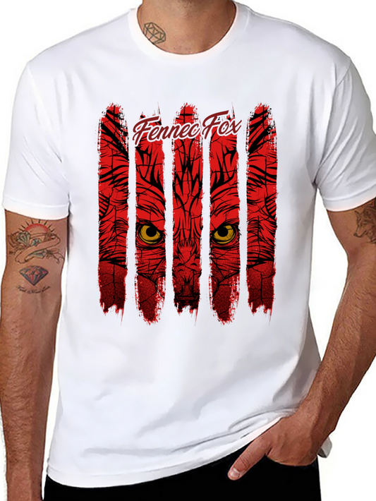 Fennec Fox Graphic Print T-Shirt - Cool Animal Design