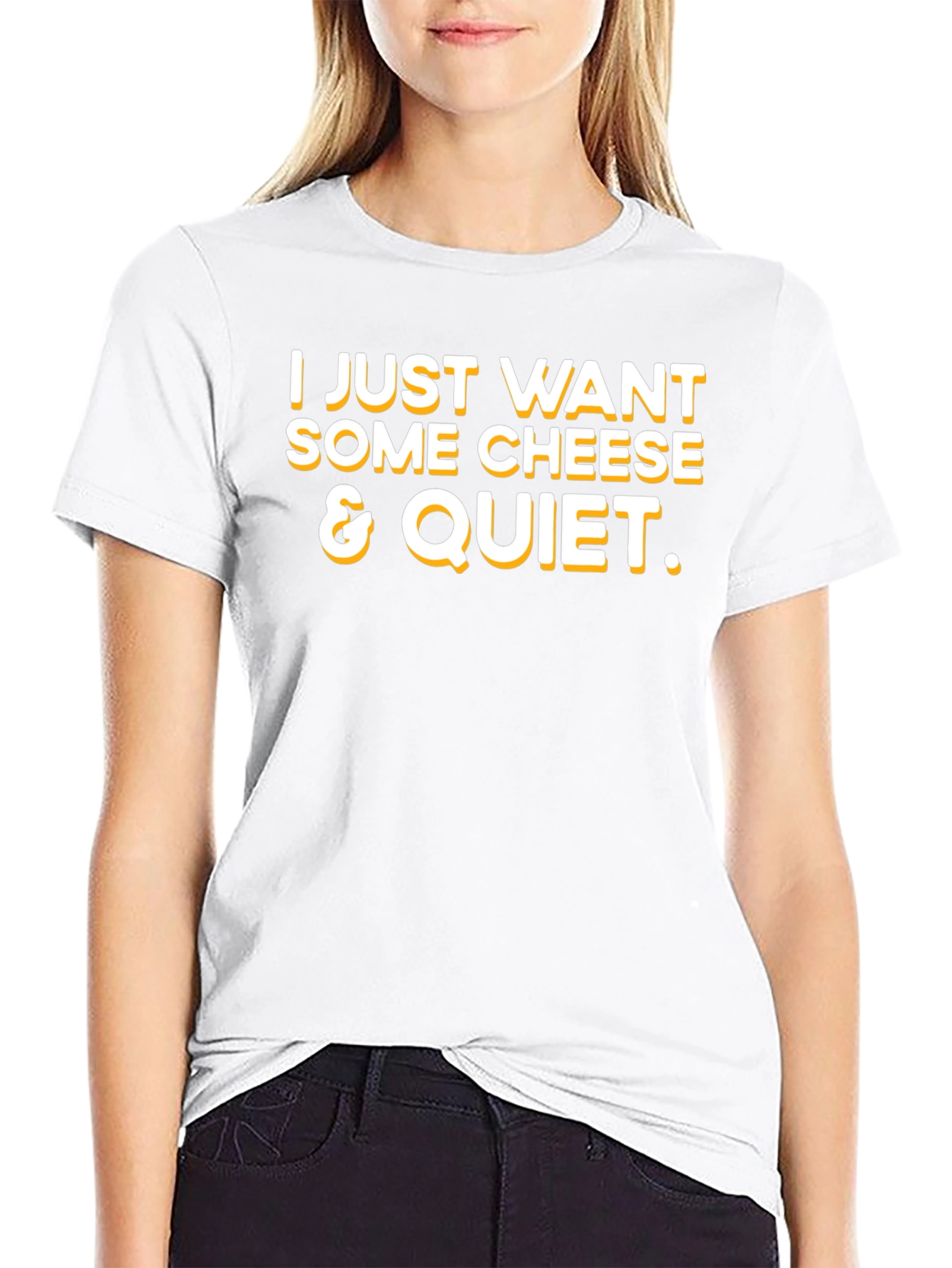 Cheese & Quiet T-Shirt - Funny Foodie Tee