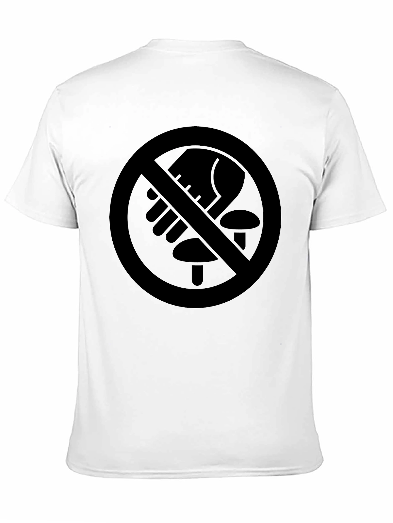 No Mushroom Foraging Tee - Black Graphic T-Shirt