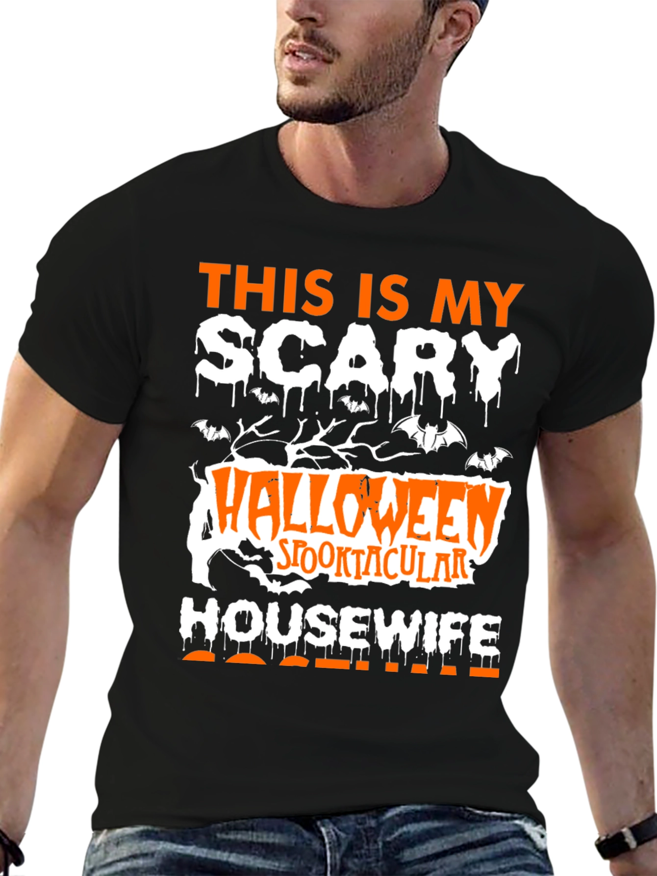 Scary Halloween Housewife T-Shirt