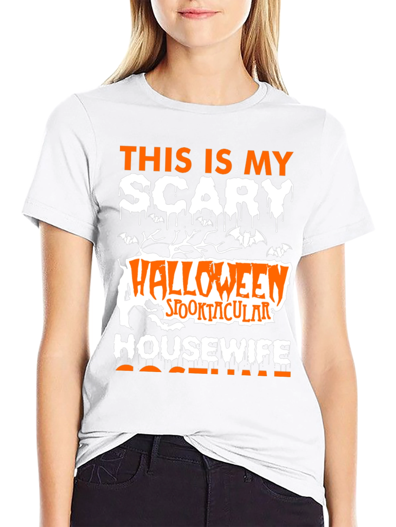 Scary Halloween Housewife T-Shirt