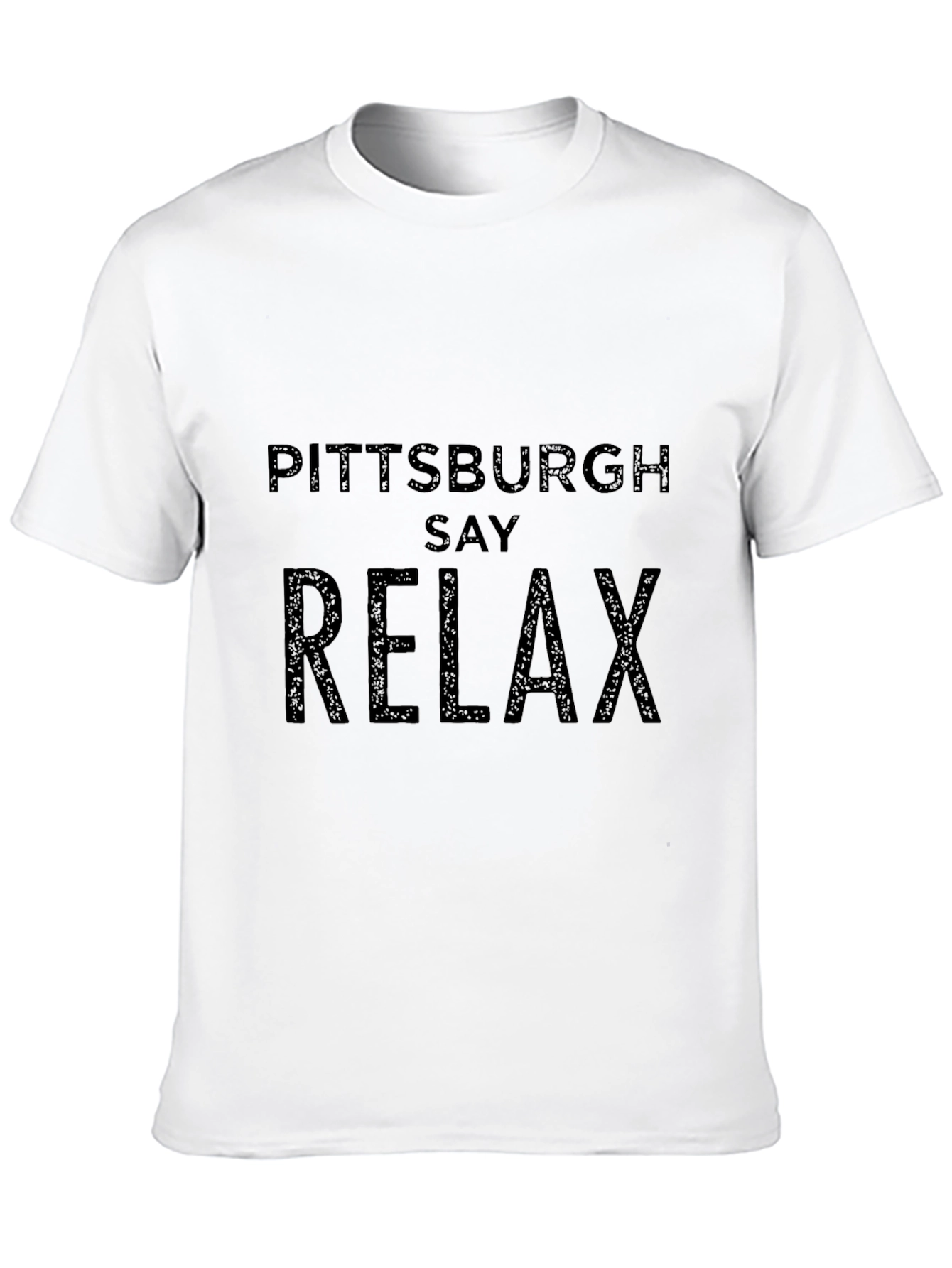 Pittsburgh Say Relax Black Graphic Tee Shirt