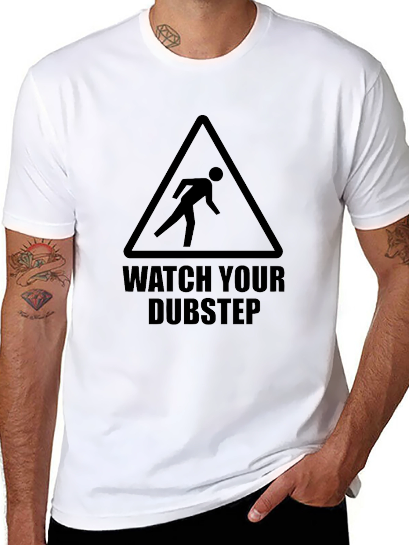 Watch Your Dubstep Graphic T-Shirt - Black