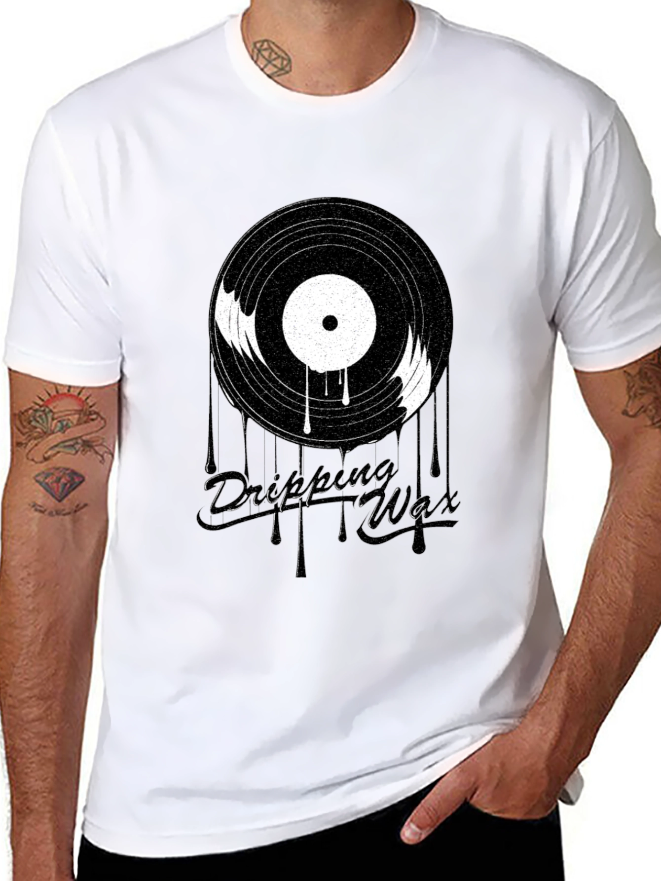 Dripping Wax Vinyl Graphic T-Shirt