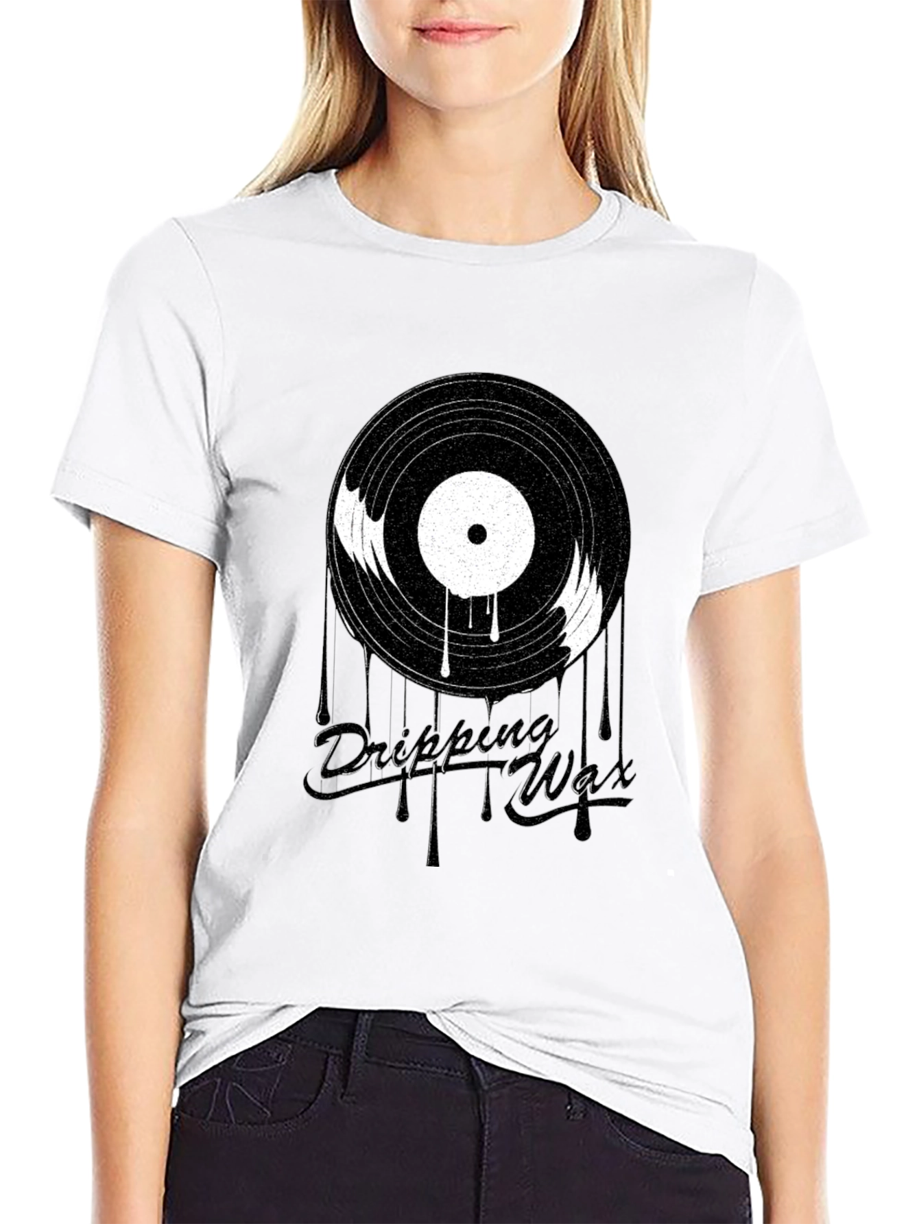 Dripping Wax Vinyl Graphic T-Shirt