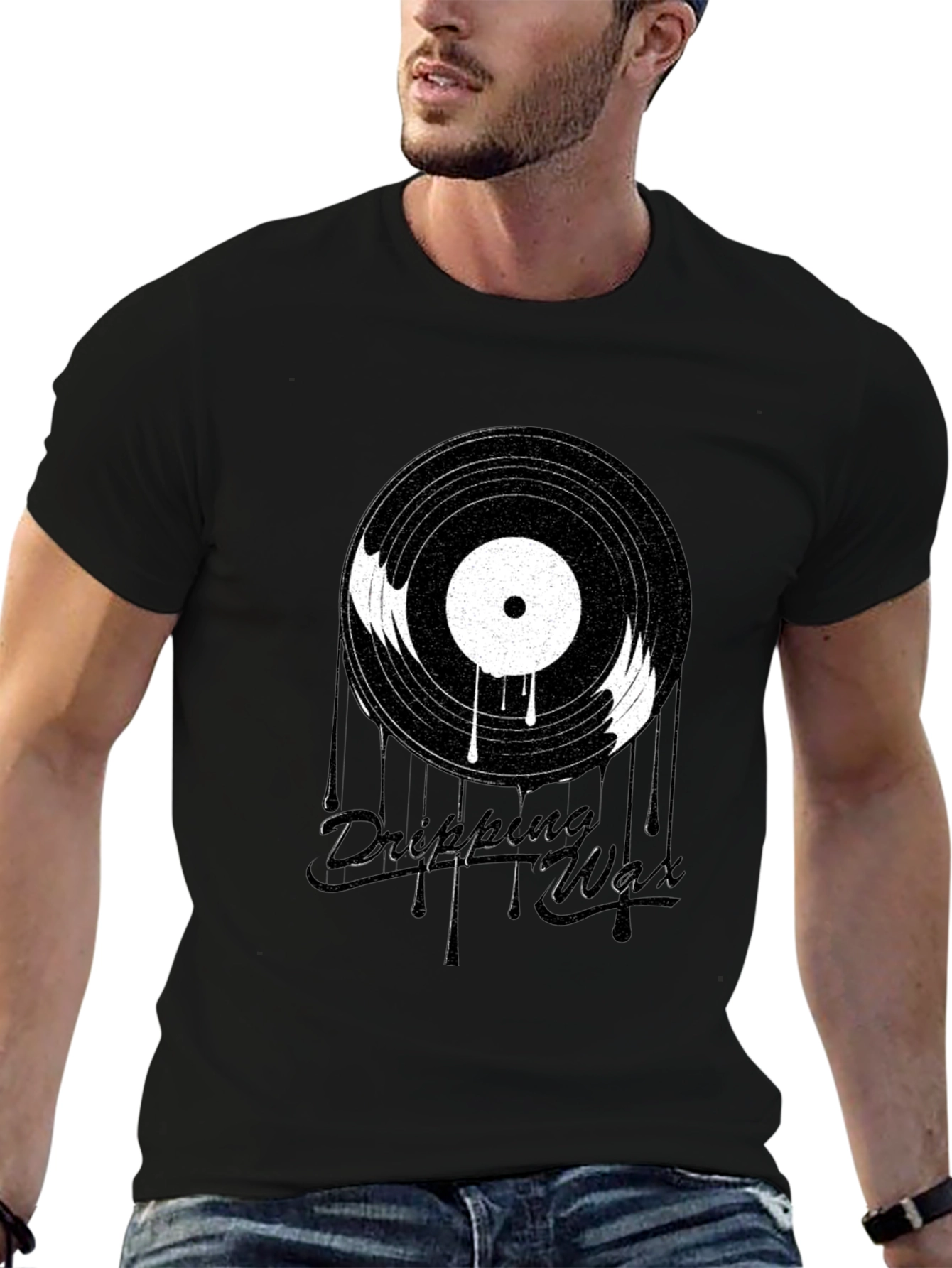 Dripping Wax Vinyl Graphic T-Shirt