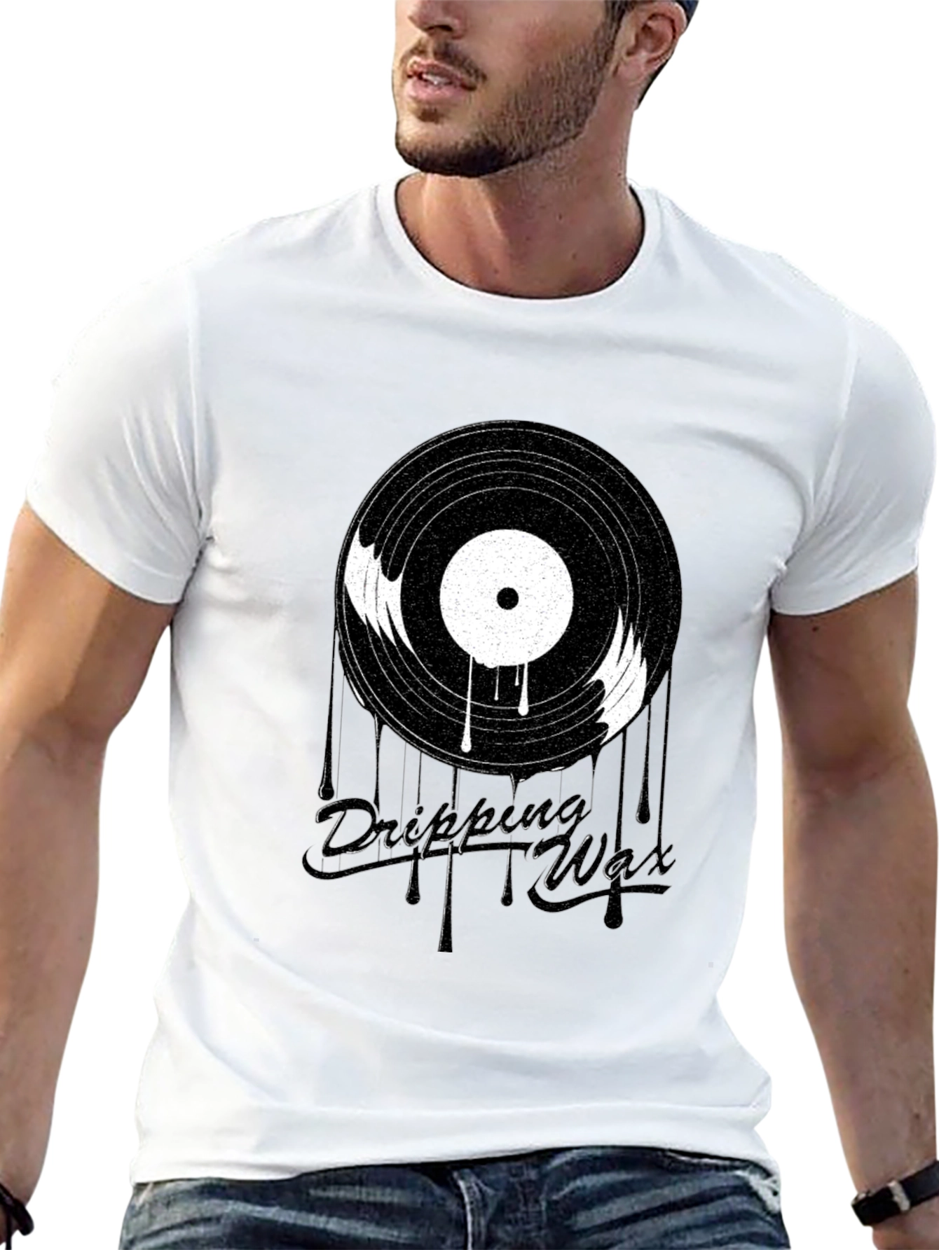 Dripping Wax Vinyl Graphic T-Shirt
