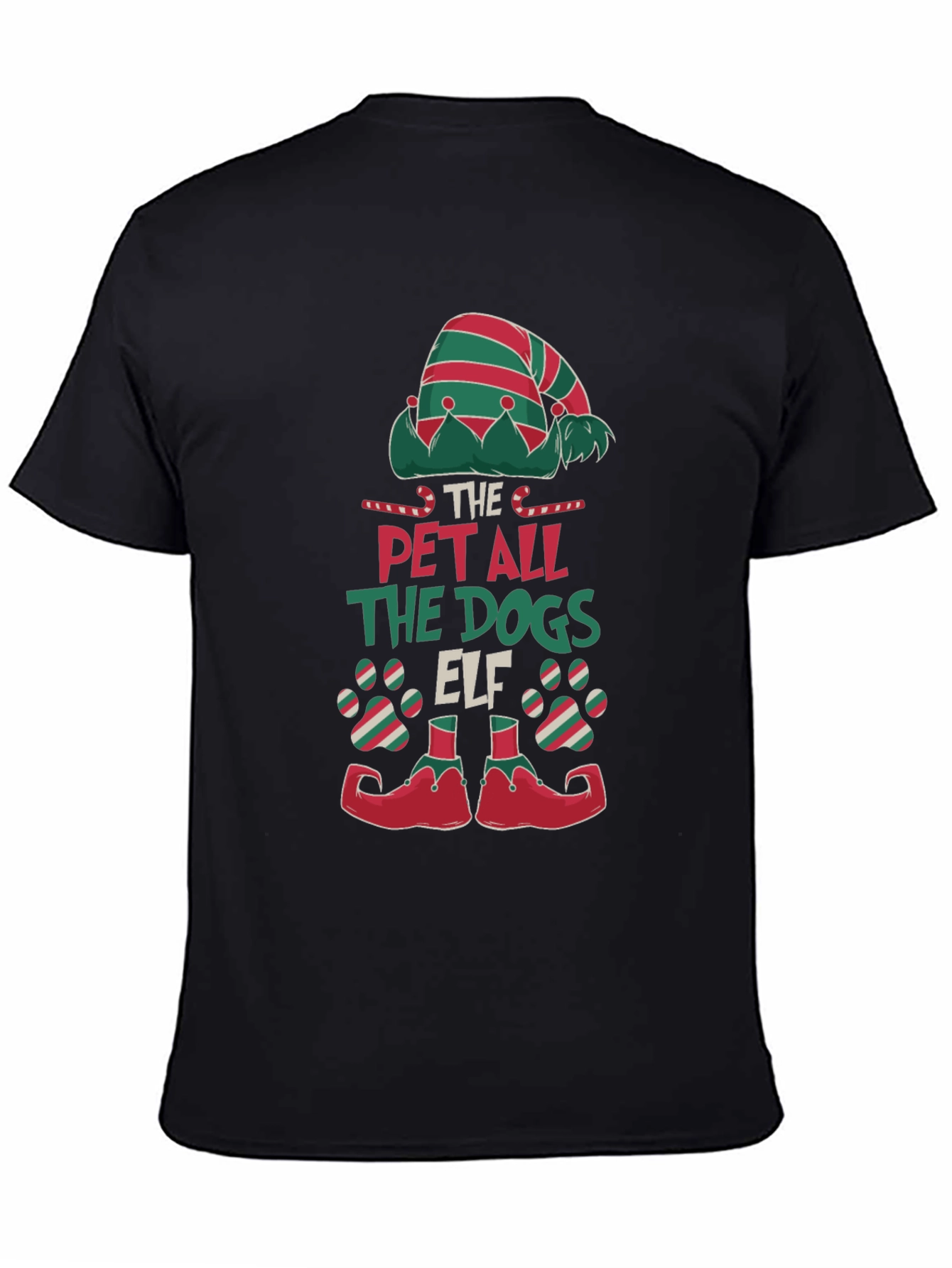Pet All The Dogs Elf Christmas T-Shirt