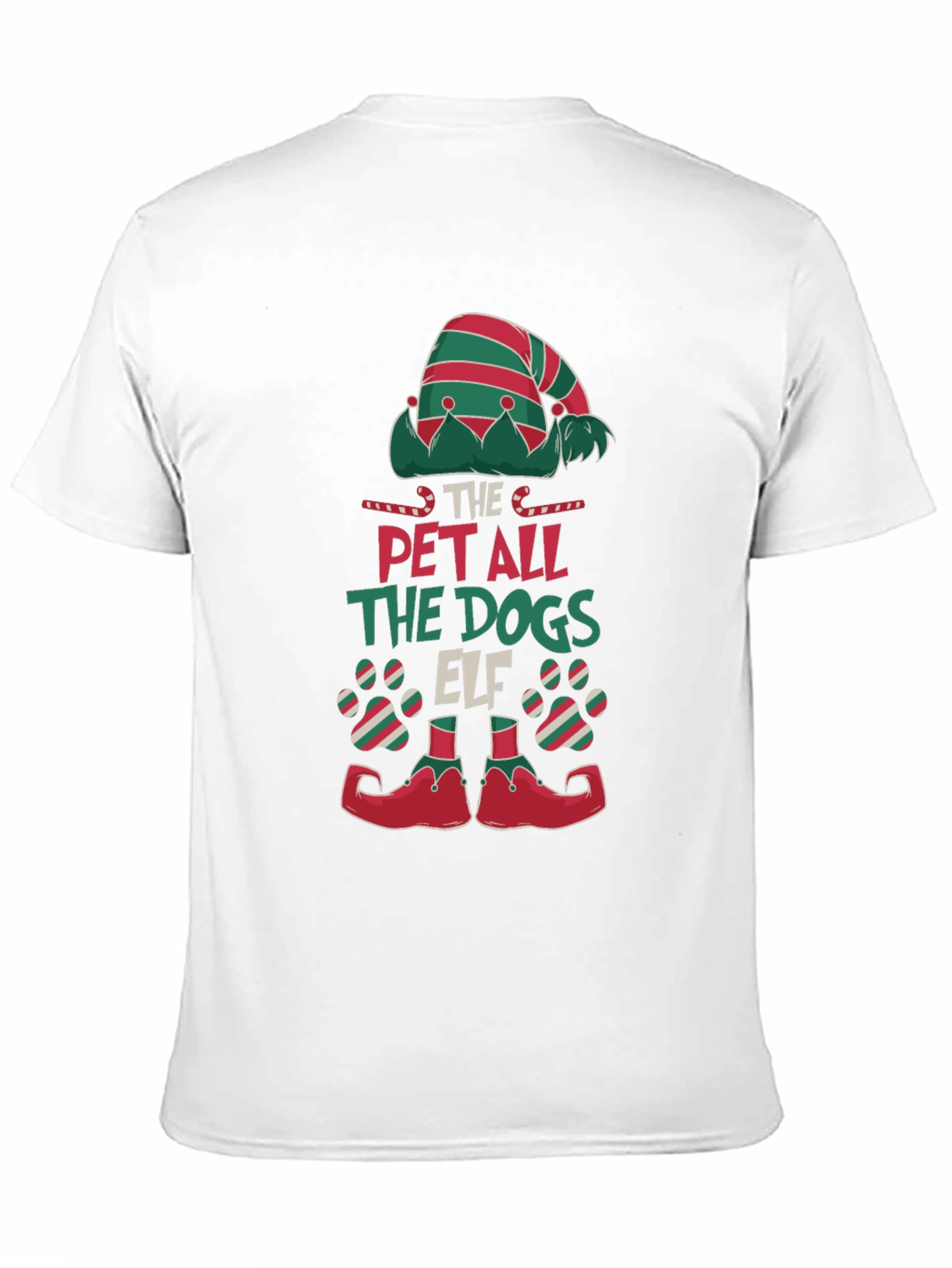 Pet All The Dogs Elf Christmas T-Shirt