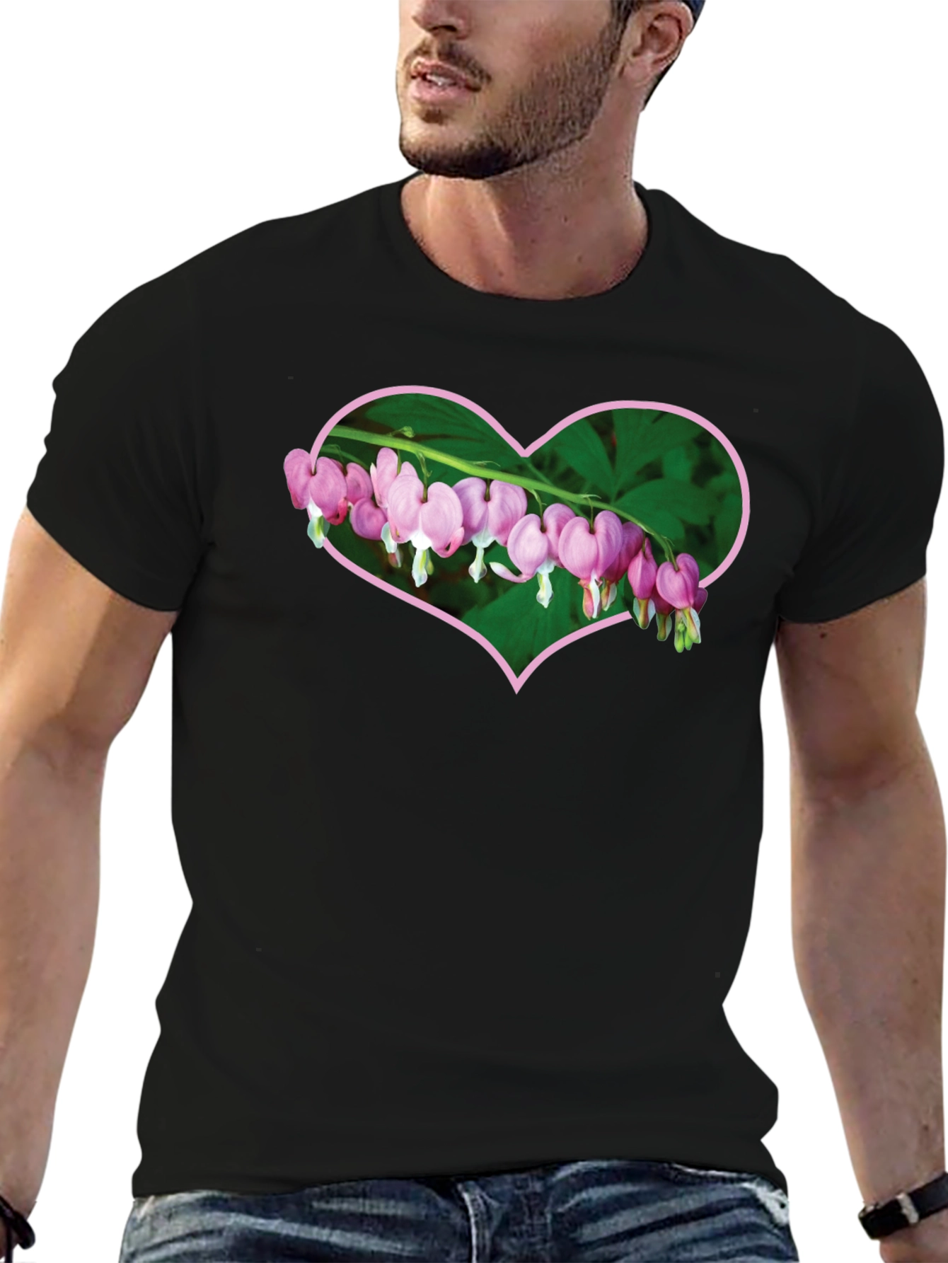 Heart Bleeding Heart Flower Graphic Tee