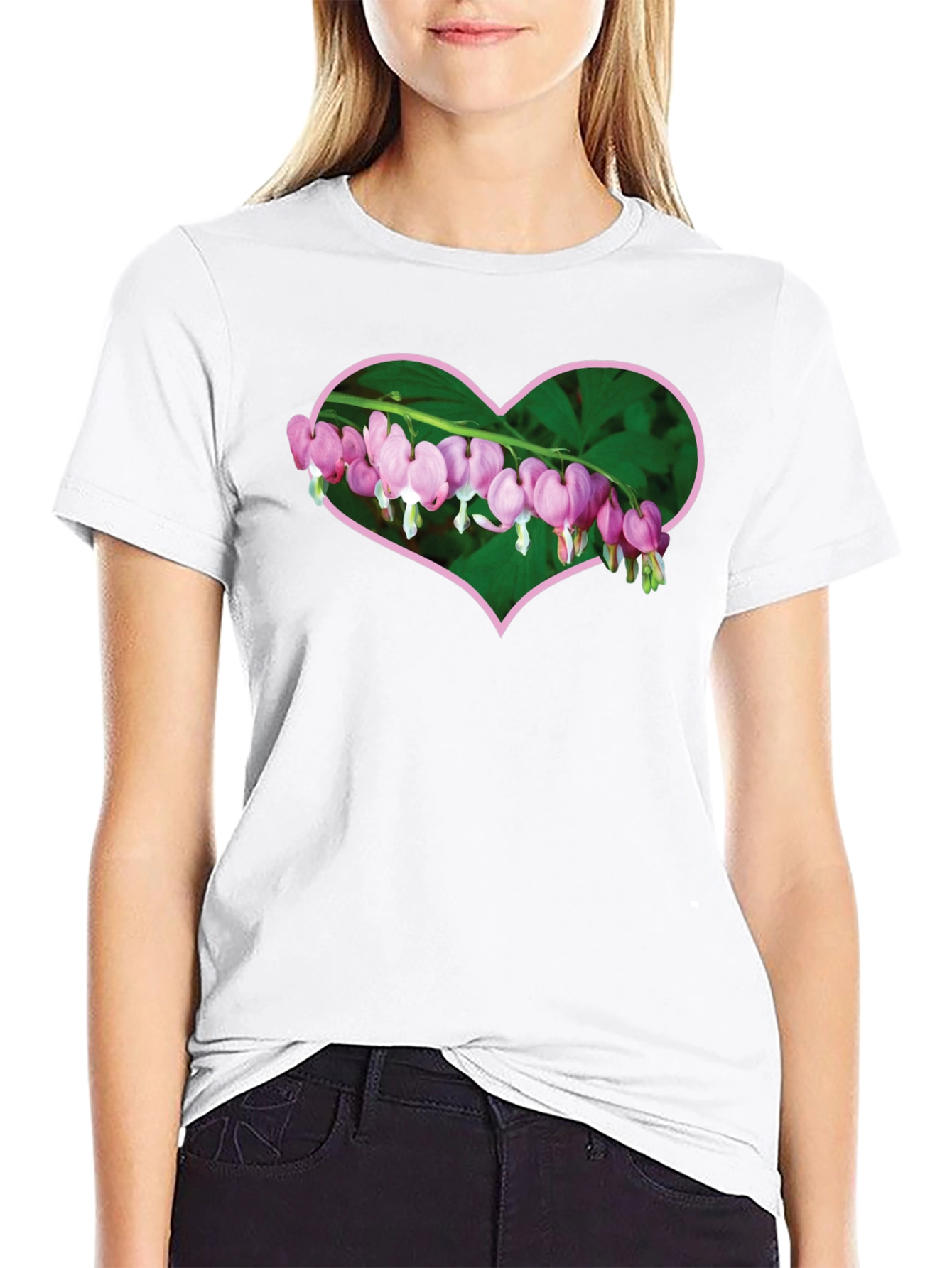 Heart Bleeding Heart Flower Graphic Tee