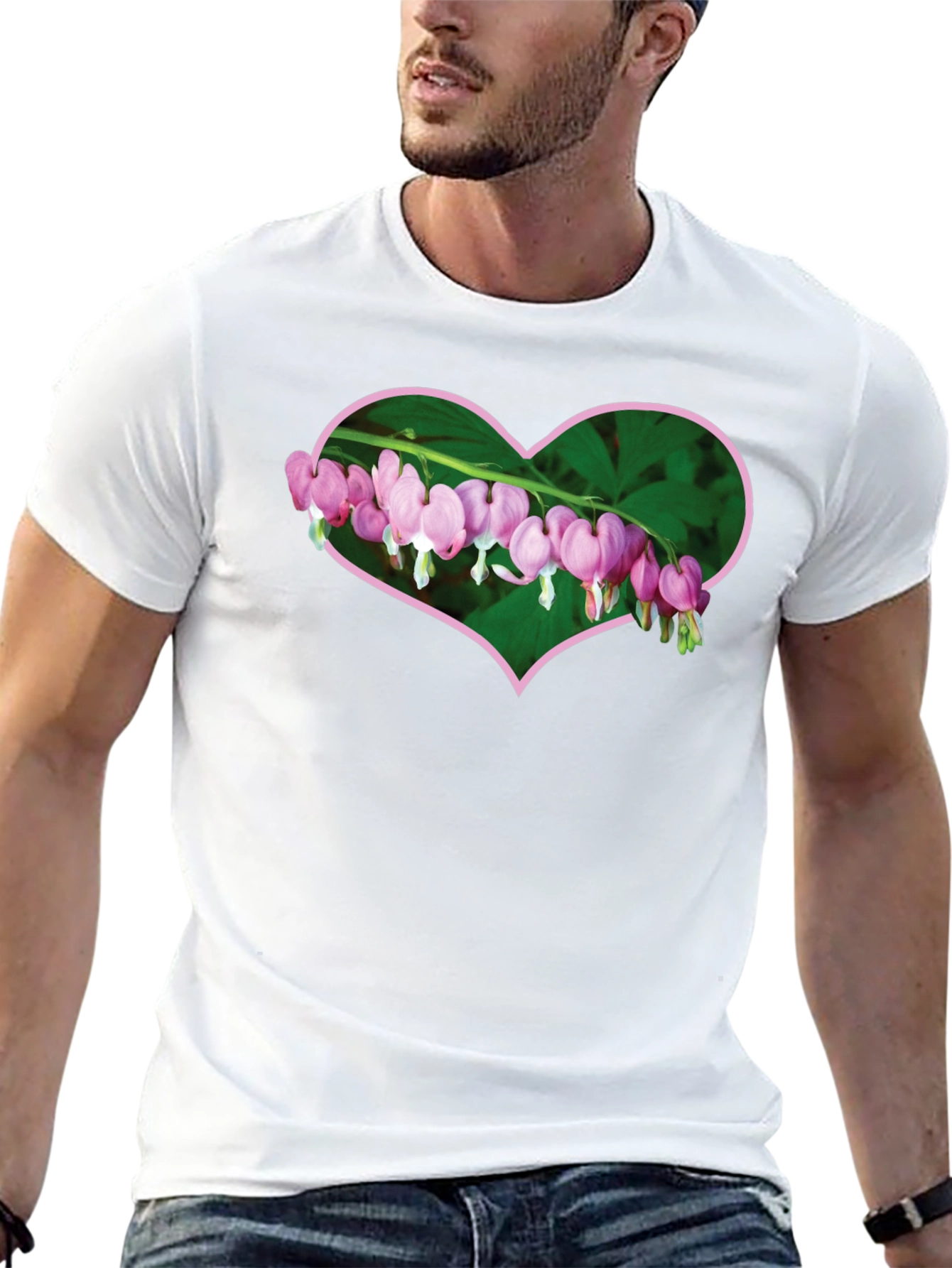 Heart Bleeding Heart Flower Graphic Tee
