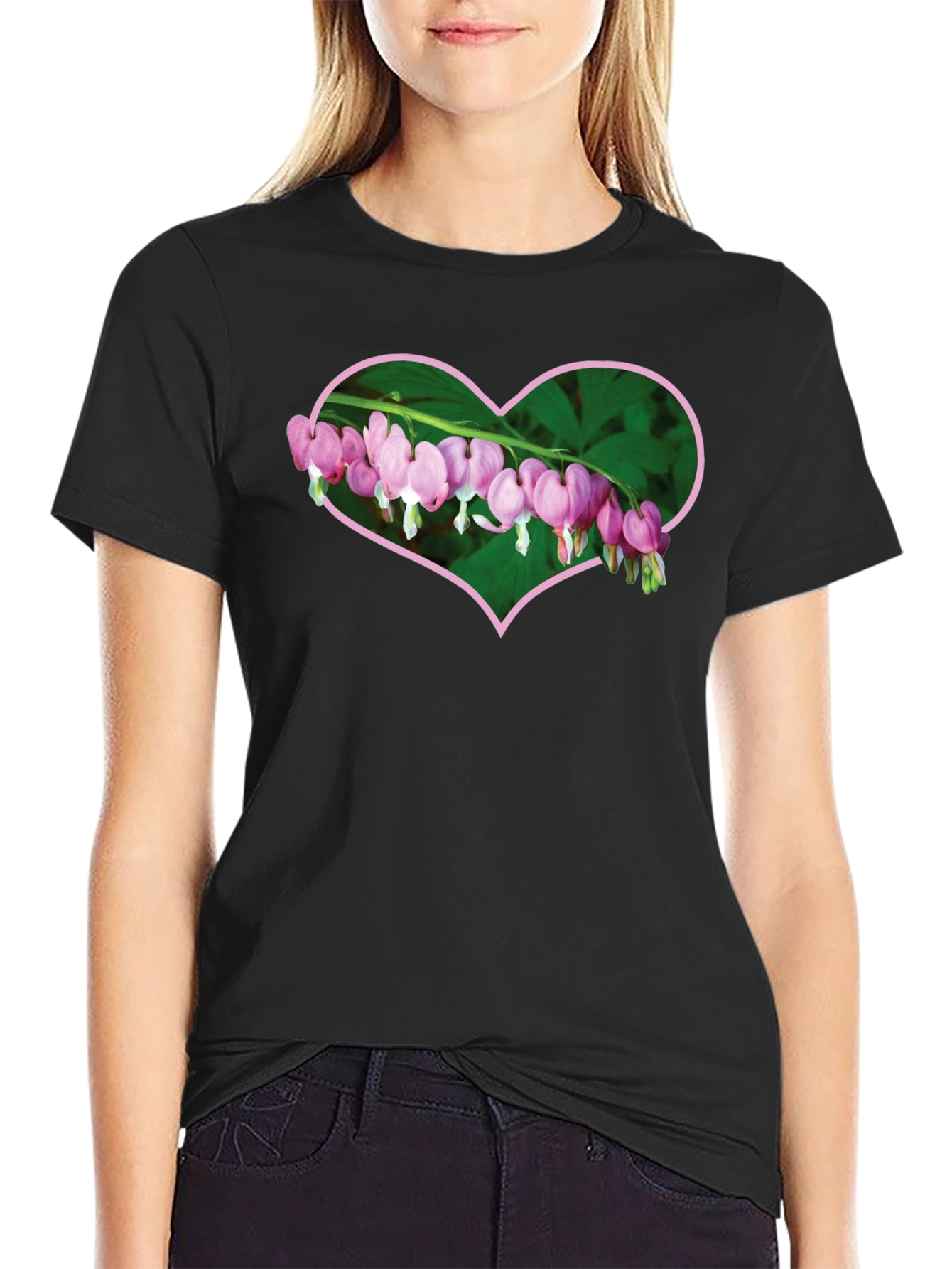 Heart Bleeding Heart Flower Graphic Tee