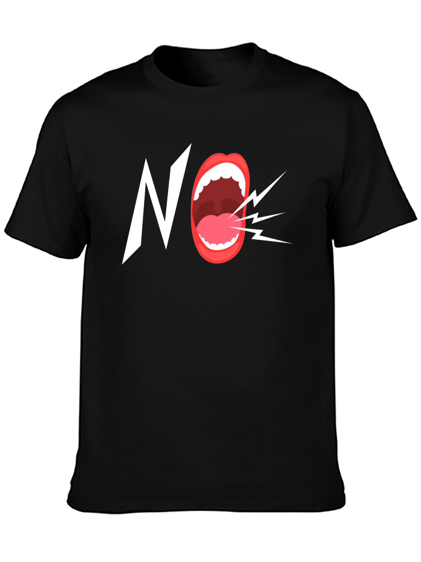 Bold NO Graphic Tee - Statement T-Shirt