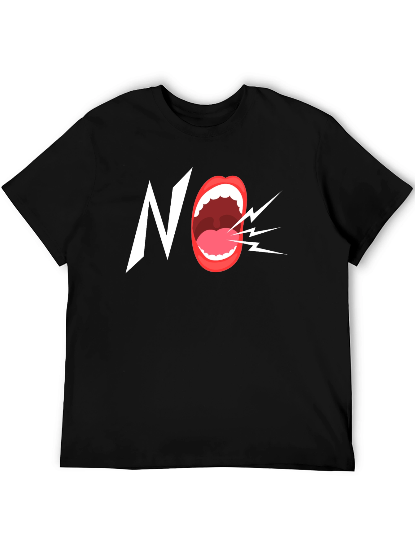 Bold NO Graphic Tee - Statement T-Shirt