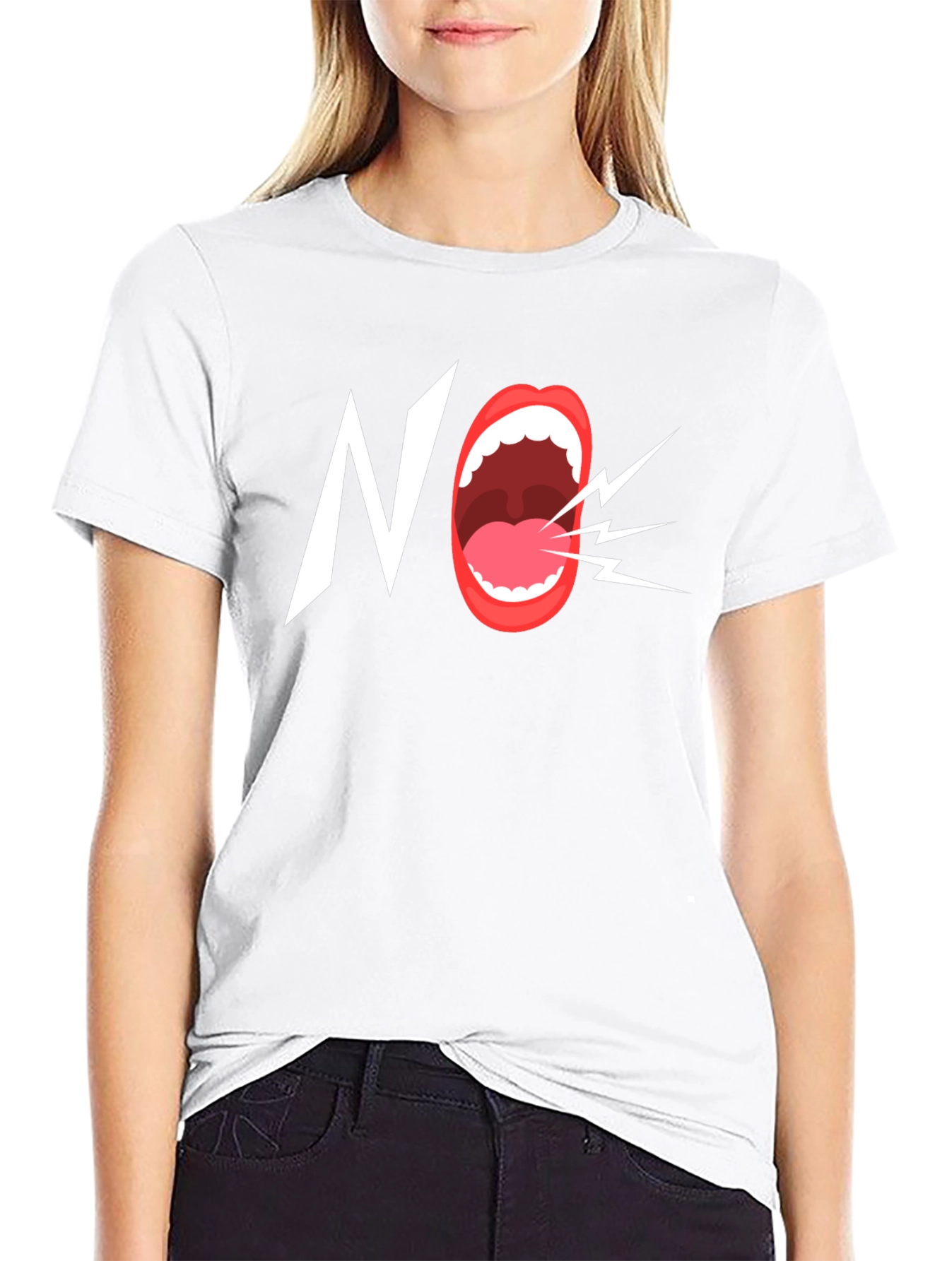 Bold NO Graphic Tee - Statement T-Shirt