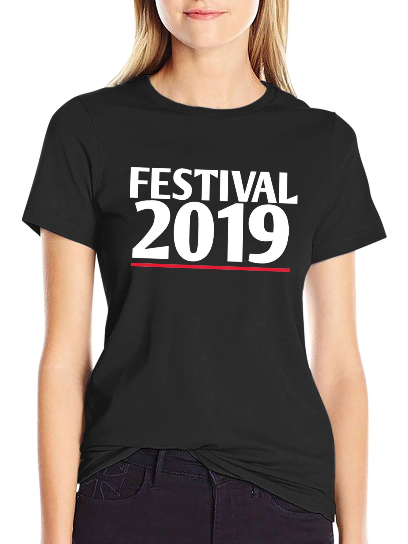 Festival 2019 T-Shirt - Black Cotton Blend