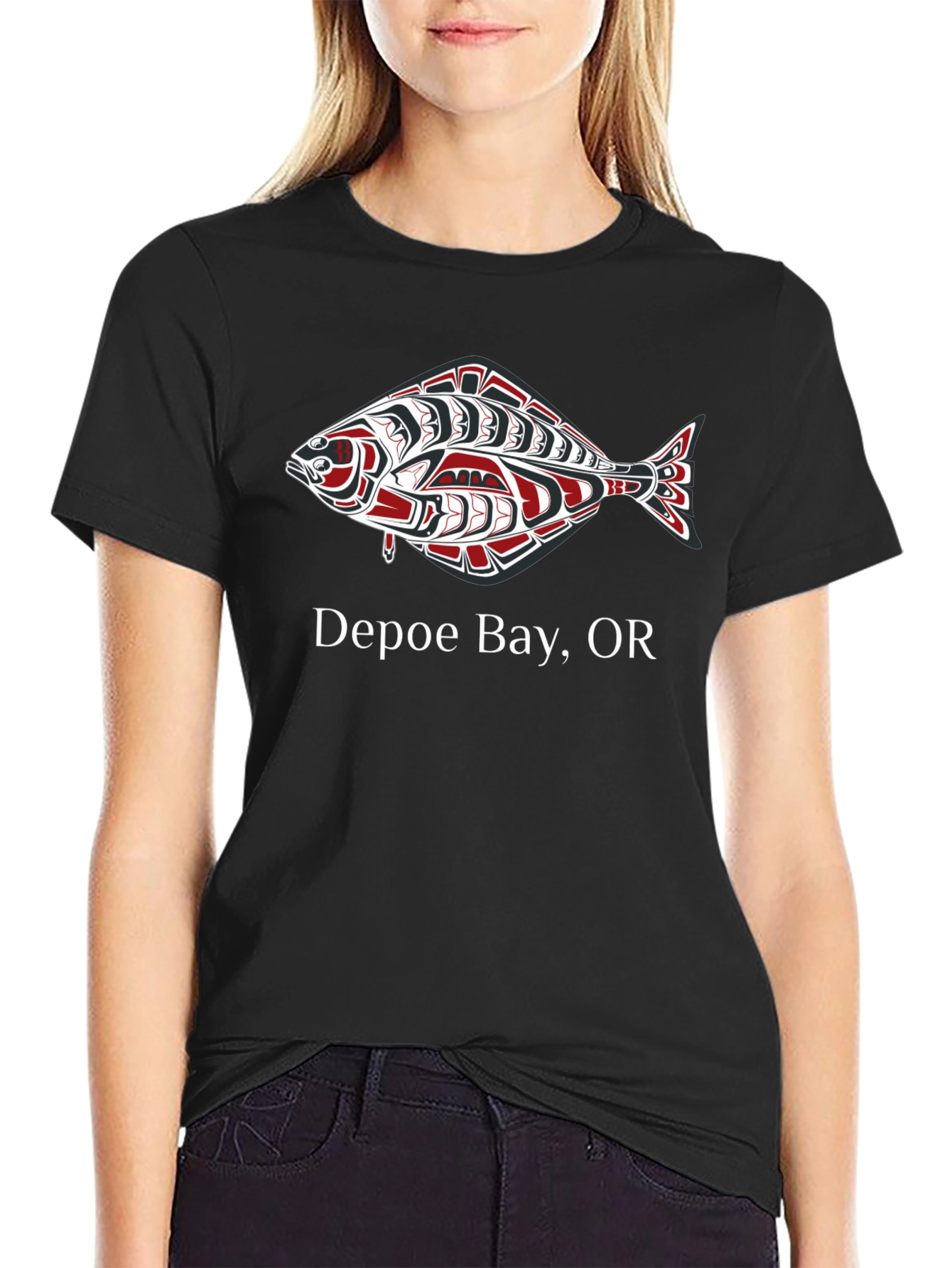 Depoe Bay Oregon Fish Graphic Tee
