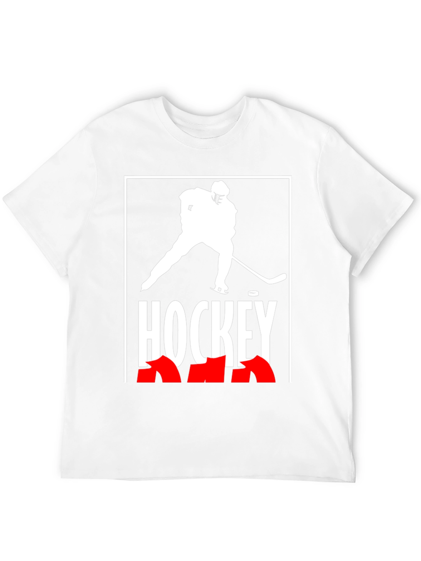 Hockey Graphic Tee - Black Cotton T-Shirt
