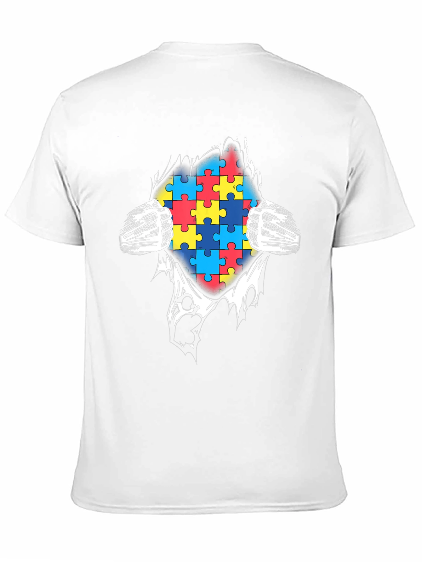 Autism Awareness Puzzle Piece Graphic T-Shirt