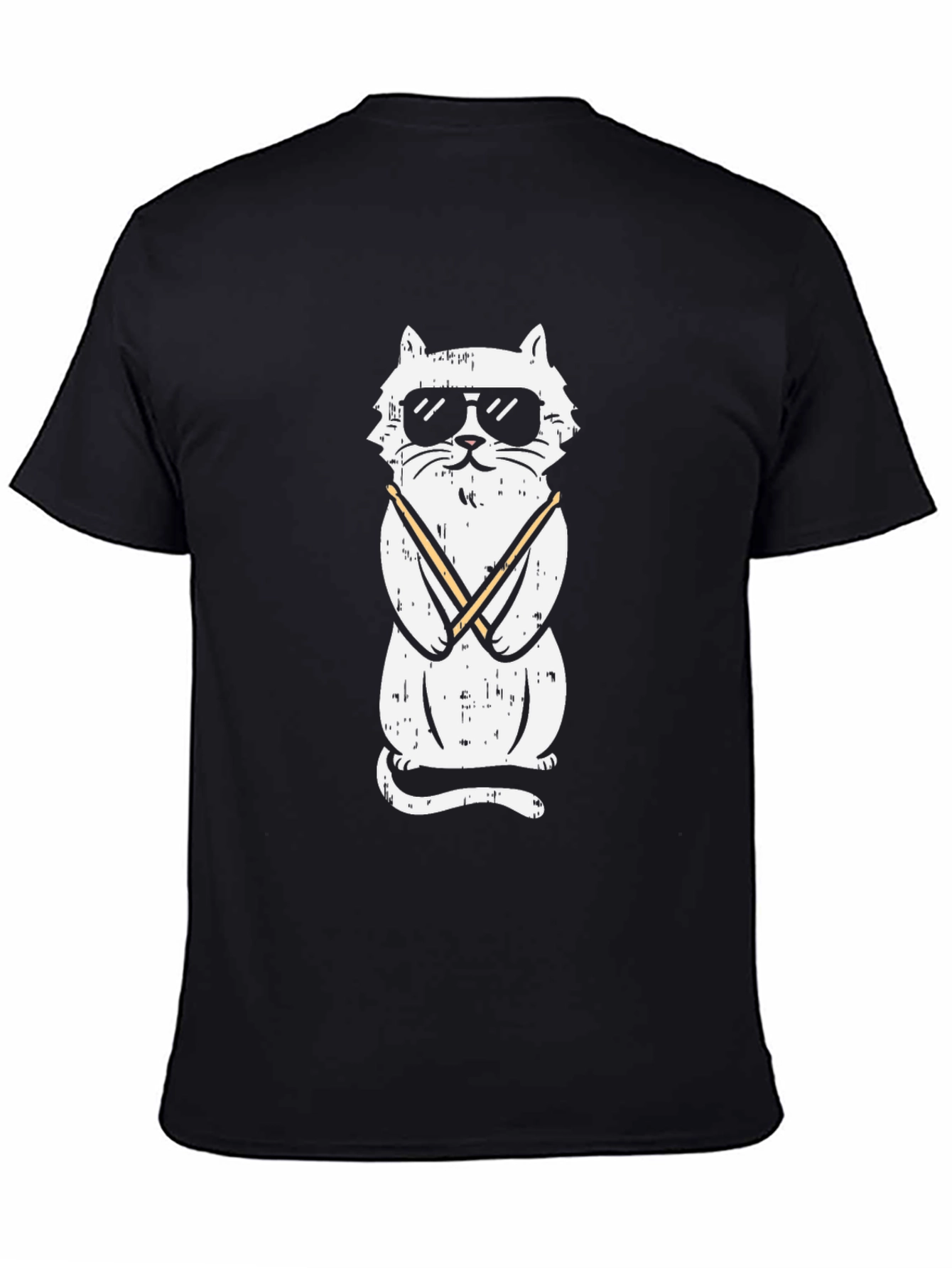 Cool Cat Graphic Tee - Black