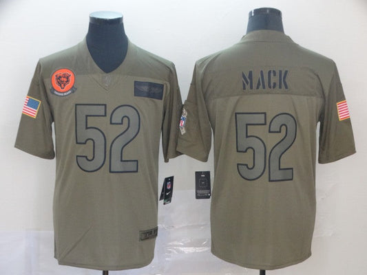 Men's Chicago Bears Khalil Mack #52 Brown Game Jerseys