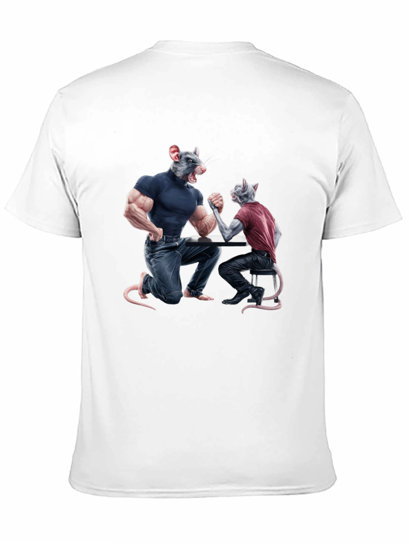 Arm Wrestling Rodent Graphic T-Shirt