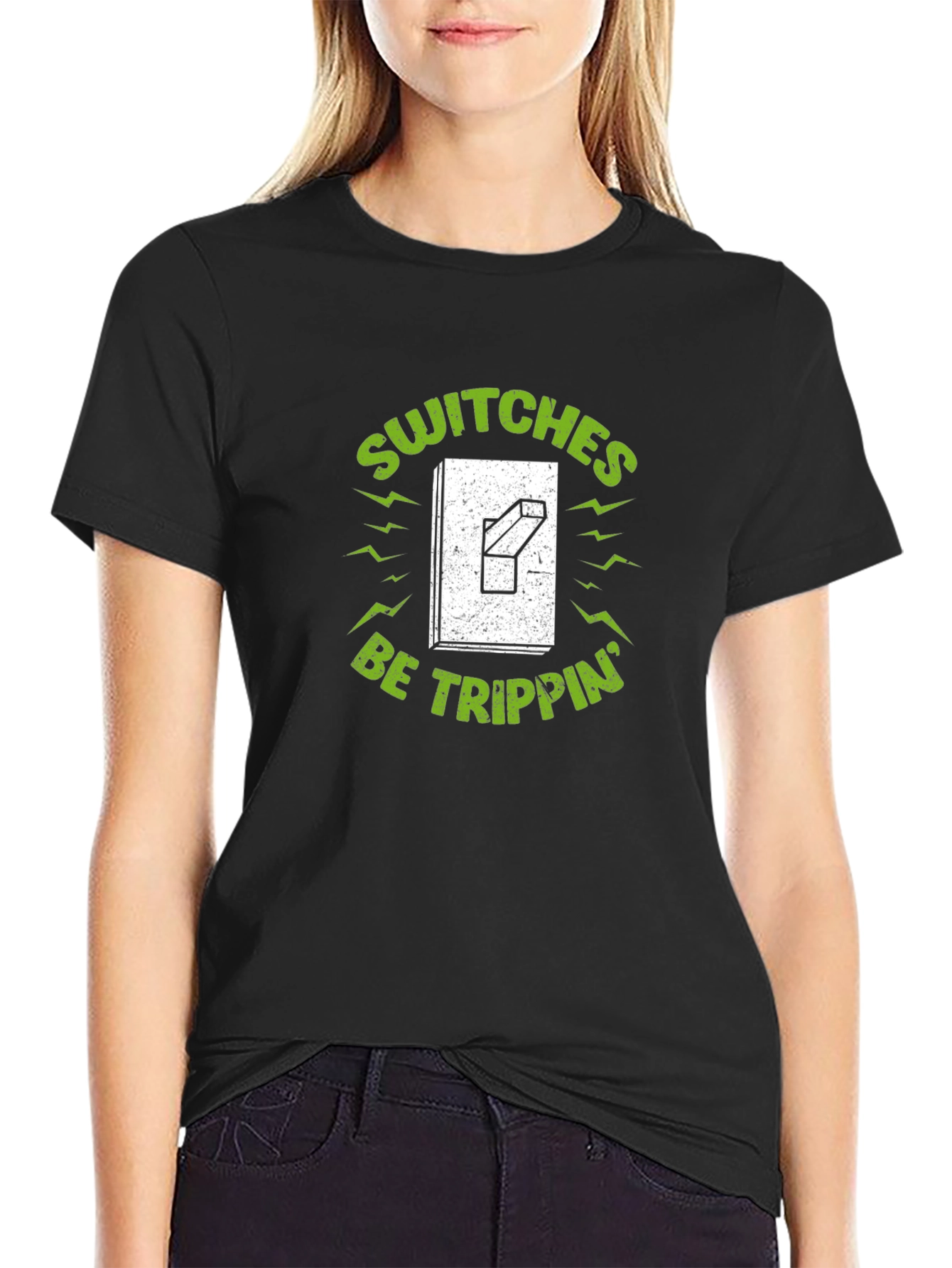 Switches Be Trippin Graphic Tee - Black