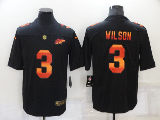 Men's Denver Broncos Russell Wilson #3 Black Player Game Jerseys