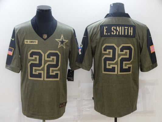 Men's Dallas Cowboys Emmitt Smith #22 Brown Game Player Jerseys
