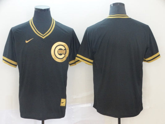 Men's Chicago Cubs Black Blank Replica Jerseys