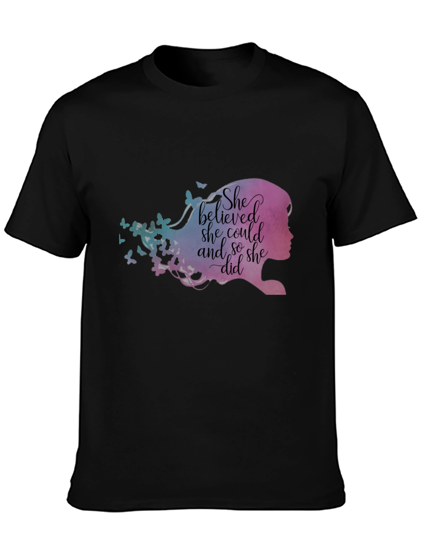 Empowering She Believed Graphic Tee - Black Unisex Fit