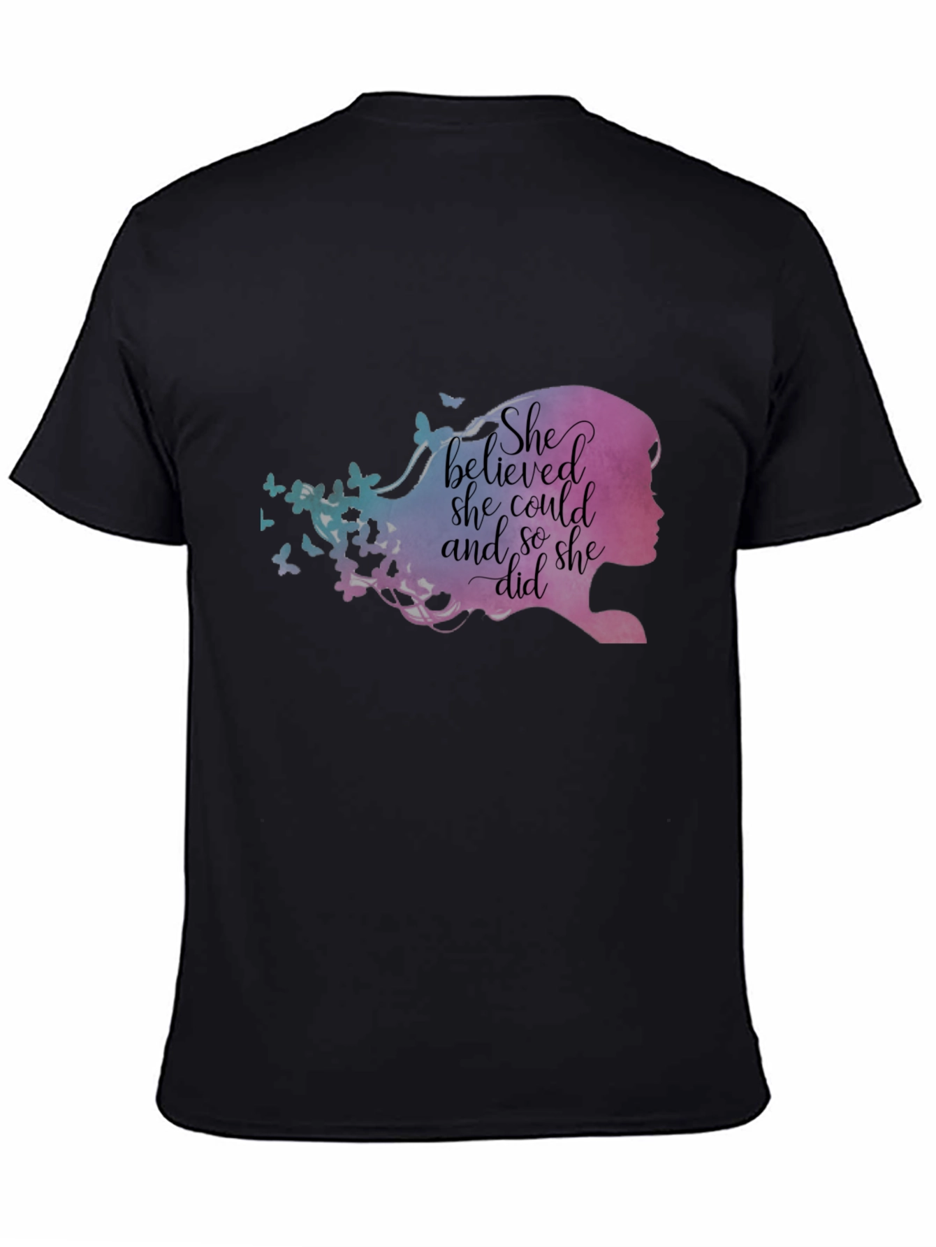 Empowering She Believed Graphic Tee - Black Unisex Fit