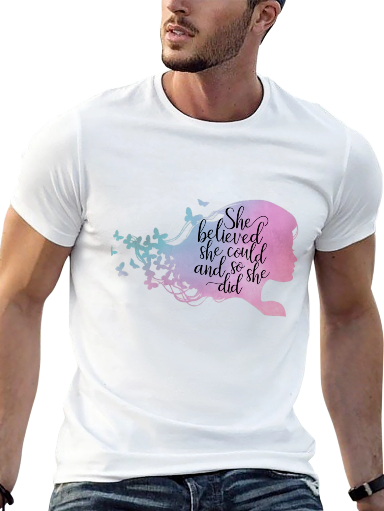 Empowering She Believed Graphic Tee - Black Unisex Fit