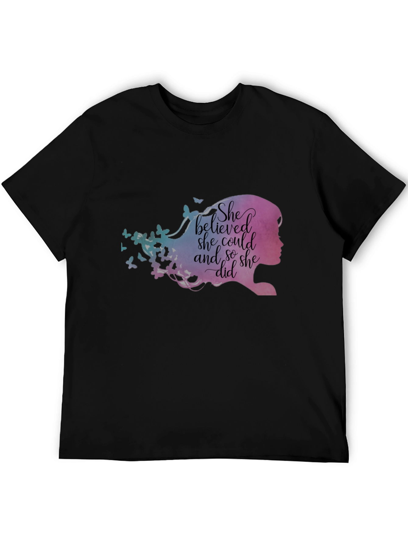 Empowering She Believed Graphic Tee - Black Unisex Fit