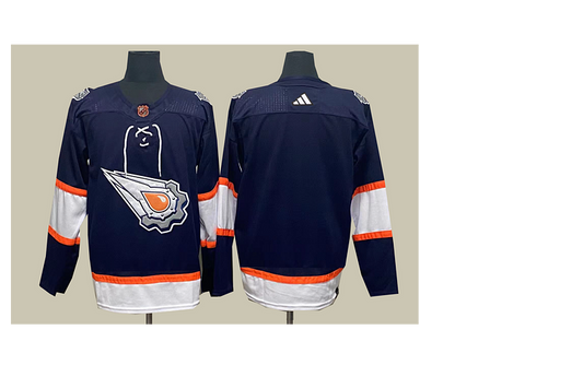 Men's Edmonton Oilers Navy Blank Player Jerseys