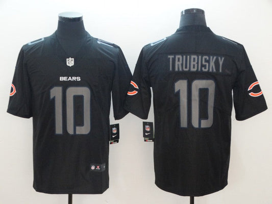 Men's Chicago Bears Mitch Trubisky #10 Black Game Player Jerseys