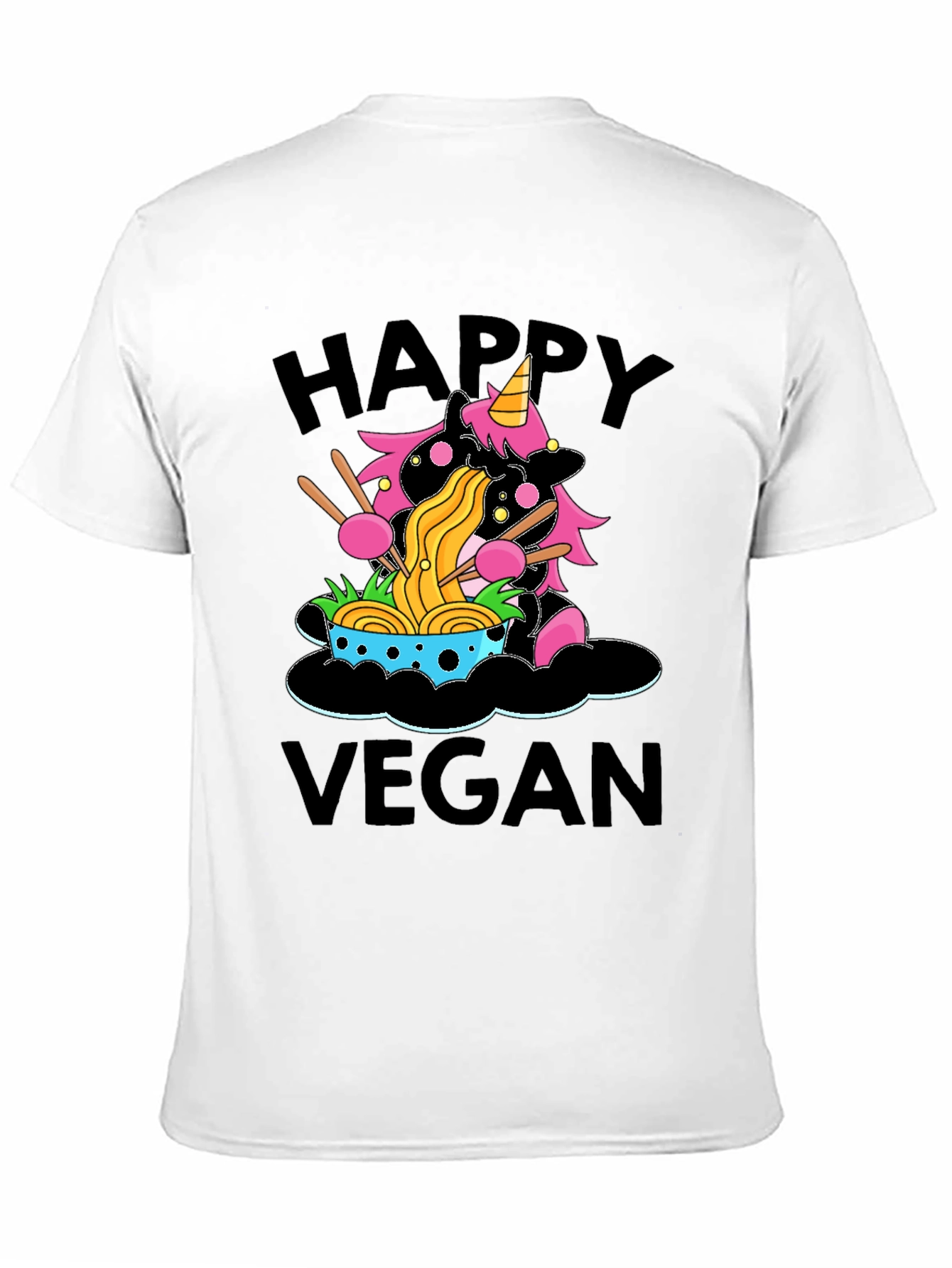 Happy Vegan Unicorn Ramen T-Shirt