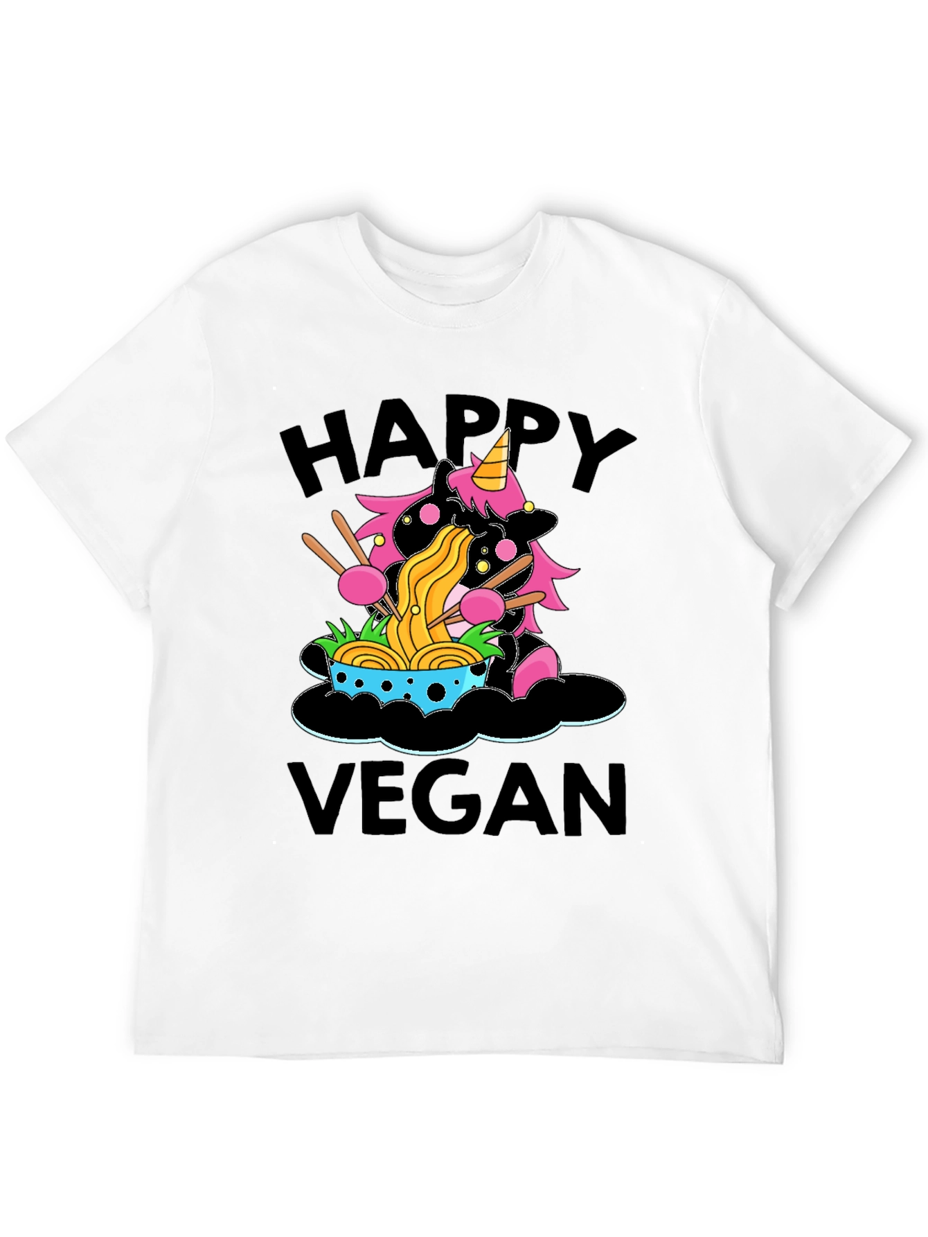 Happy Vegan Unicorn Ramen T-Shirt